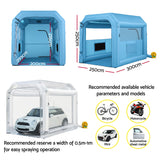 Giantz Inflatable Paint Booth 2.5X2.5X3M Inflatable Spray Booth with 550W Powerful Blower and Air Filter System, Round Roof with Light Hook, for Painting Bicycle, Motorcycle, Furniture Refinishing DIY