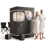 Devanti Portable Steam Sauna Tent 2 Person 1000W 3L Steamer Home SPA 60Min Timer