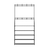 Artiss Shoe Rack Hall Tree 16 Pairs Black