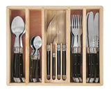 LAGUIOLE SILOHUETTE PREMIUM 24PC CUTLERY SET IN TRADITIONAL PINE BOX