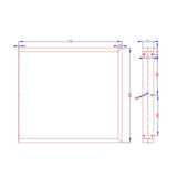 Artiss Metal Table Legs DIY Rectangular 71X65CM Set of 2