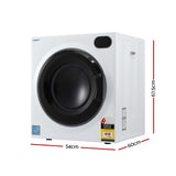 Devanti 6kg tumble dryer with stainless steel drum and touch screen