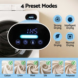 Devanti 6kg tumble dryer with stainless steel drum and touch screen