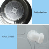 Devanti 6kg tumble dryer with stainless steel drum and touch screen