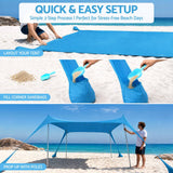 Weisshorn Beach Tent Sun Shelter UPF 50+ Shade 3x3m for 8 Person Outdoor