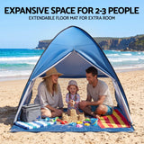 Weisshorn Pop Up Beach Tent UPF50+ Sun Shade 2-3 Person Lightweight