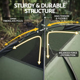 Weisshorn 1 Person Camping Tent Waterproof Hiking Vestibule Porch