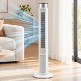 Devanti Tower Fan with Remote Control, 3 Speed 3 Mode 7.5h Timer, White