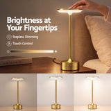 Artiss Gold Touch Table Lamp, Warm to Cool White LED, Dimmable 3000-6000K 24 LEDs, Type-C
