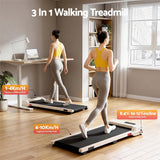 Everfit 3 in 1 Walking Pad Treadmill 12% Incline Under Desk Treadmills for Home Gym With 38cm Wide Belt Beige