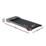 Everfit Treadmill Electric Walking Pad Incline Under Desk Home Gym 380mm Grey