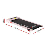 Everfit Treadmill Electric Walking Pad Incline Under Desk Home Gym 380mm Pink