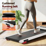 Everfit Treadmill Electric Walking Pad Incline Under Desk Home Gym 380mm White