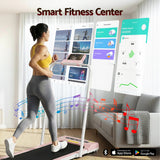 Everfit Treadmill Electric Walking Pad Under Desk Home Gym Fitness 380mm Pink