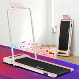 Everfit Treadmill Electric Walking Pad Under Desk Home Gym Fitness 380mm Pink