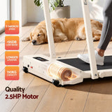 Everfit 3 in 1 Walking Pad Treadmill 12% Incline Foldable Under Desk Treadmills for Home 38cm Beige