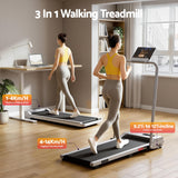 Everfit 3 in 1 Walking Pad Treadmill 12% Incline Foldable Under Desk Treadmills for Home Gym With 38cm Wide Belt Silver