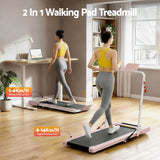 Everfit Treadmill Electric Walking Pad Under Desk Home Gym Fitness 400mm Pink