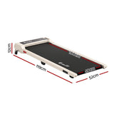 Everfit 3 in 1 Walking Pad Treadmill 12% Incline Under Desk Treadmills for Home Gym 40cmBelt Beige