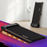 Everfit 3 in 1 Walking Pad Treadmill 12% Incline Under Desk Treadmills for Home Gym With 40cm Wide Belt Black