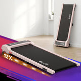 Everfit 3 in 1 Walking Pad Treadmill 12% Incline Under Desk Treadmills for Home Gym With 40cm Wide Belt Pink