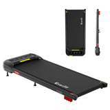 Everfit Treadmill Electric Walking Pad with Incline Under Desk Home Gym Black