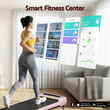 Everfit Treadmill Electric Walking Pad with Incline Under Desk Home Gym Pink