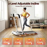 Everfit Treadmill Electric Walking Pad with Incline Foldable for Home Gym White