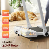 Everfit Treadmill Electric Walking Pad with Incline Foldable for Home Gym White