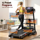 Everfit Treadmill Electric Home Gym Fitness Exercise Machine w/ Sit Up Bar 450mm