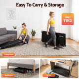 Everfit 4 in 1 Vibration Walking Pad Treadmill Under Desk Treadmills for Home Gym with App Control 380mm Black
