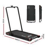Everfit 4 in 1 Vibration Walking Pad Treadmill Under Desk Treadmills for Home Gym with App Control 380mm Black