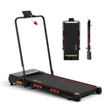 Everfit Treadmill Electric Walking Pad Auto Incline Foldable for Home Gym Black