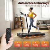 Everfit Treadmill Electric Walking Pad Auto Incline Foldable for Home Gym Black