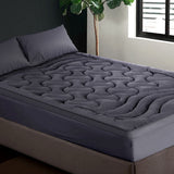 Giselle Bedding 3-Zone Pillowtop Mattress Topper 1000GSM for Back Pain Relief Washable with 45cm Deep Pocket King Single