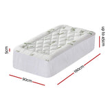 Giselle Bedding 5cm Pillowtop Mattress Topper 1000GSM Thick Soft Bamboo Cooling Pad for Back Pain Relief & Guest Bed, Washable Overfilled Cover with 45cm Deep Pocket Single