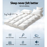 Giselle Bedding 5cm Bamboo Pillowtop Mattress Topper 1000GSM Mattress Pad for Back Pain Relief Washable Breathable Protector with 45cm Deep Pocket King Single