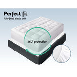 Giselle Bedding 5cm Bamboo Pillowtop Mattress Topper 1000GSM Mattress Pad for Back Pain Relief Washable Breathable Protector with 45cm Deep Pocket King Single