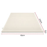 Giselle Bedding King Latex Mattress Topper 7-Zone Natural Latex Core Breathable 5cm