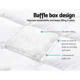 Giselle Bedding Pillowtop Mattress Topper 5cm Thick Pad for Back Pain Relief Washable Underlay Protector 1000GSM Microfibre Filling 45cm Deep Pocket King