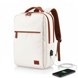 Wanderlite 20L Travel Laptop Backpack Carry On Work Bag with USB Port for Airlines Outdoor Business Beige
