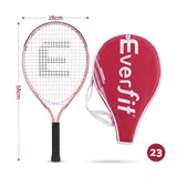 Everfit 23 Inch Tennis Racket Set of 2 Pack Lightweight Cushioned Grip Pink