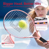 Everfit 23 Inch Tennis Racket Set of 2 Pack Lightweight Cushioned Grip Pink