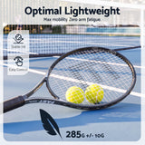 Everfit Tennis Racket Set 2 Pack 27 Inch Lightweight Cushioned Grip for Adults Black