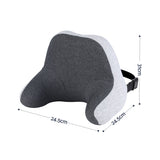 Wanderlite Travel Neck Pillow Portable for Airplane Memory Foam with Eyemask Earplugs Grey