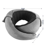 Wanderlite Hooded Travel Neck Pillow for Airplane Memory Foam with Eye Mask Earplugs, Dark Grey