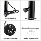 Devanti Heated Towel Rail with Timer Vertical Electric Heater Warmer Rack Black