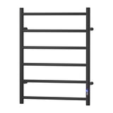 Devanti heated towel rail 6 bar with timer black