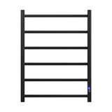 Devanti heated towel rail 6 bar with timer black