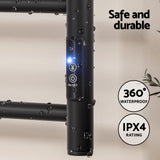 Devanti heated towel rail 6 bar with timer black